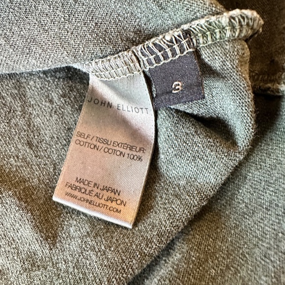 John Elliott Heavyweights Short Sleeve Tee – L (Green/Black Marble) - Picture 3 of 5